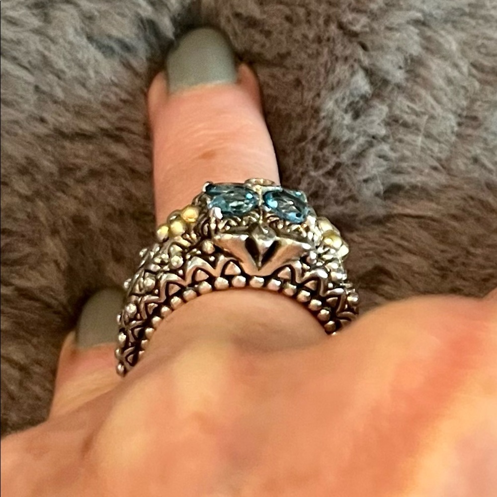 Barbara Bixby Sterling Silver, 18k, Blue Topaz ring - Picture 4 of 7